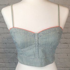 American Eagle Blue Cropped Cami-Size S(US)